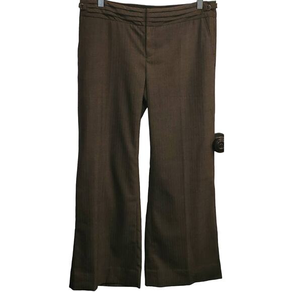 Gap gray Stretch Baggy Wide Leg Wool Trousers Size 8 Regular - Picture 1 of 7